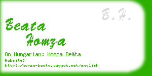 beata homza business card